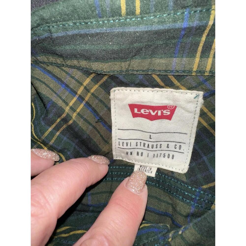 Lot 6 Tommy Hilfiger Levi’s Shirts Mens Button Long Sleeve Casual Career Dress L - Picture 7 of 7